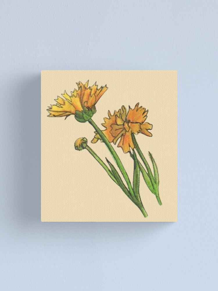 "Yellow Flowers" Canvas Print by Redbubble
