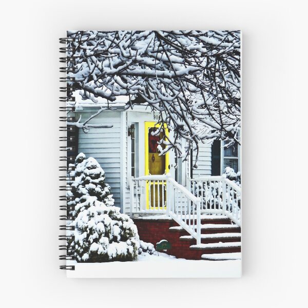 Item preview, House With Yellow Door in Winter designed and sold by Susan Savad.