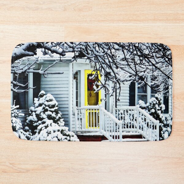 Item preview, House With Yellow Door in Winter designed and sold by Susan Savad.