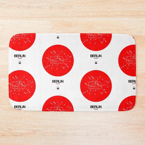 Item preview, Berlin Red Subway Map designed and sold by Irina March.
