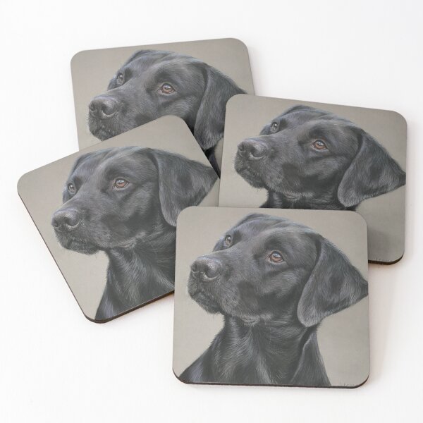 Item preview, Black Labrador Male in pastel designed and sold by bizzielizzieart.