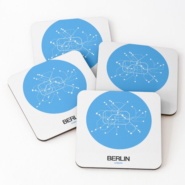 Item preview, Berlin Blue Subway Map designed and sold by Irina March.