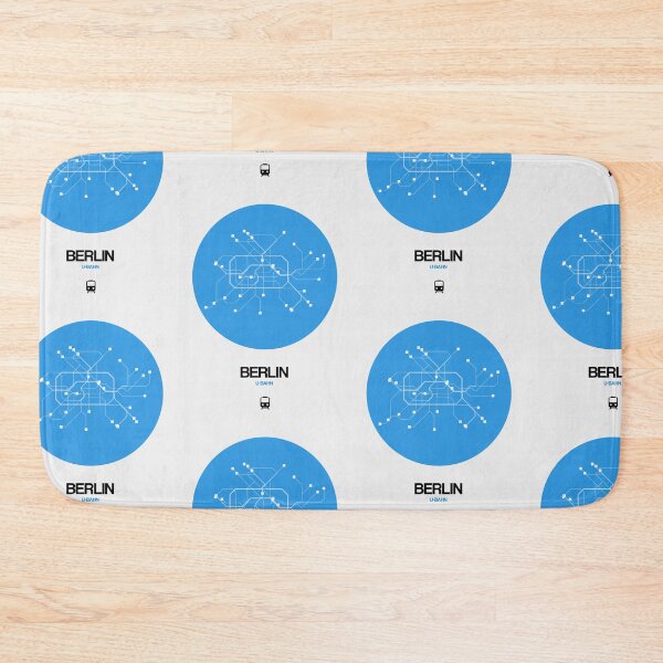 Item preview, Berlin Blue Subway Map designed and sold by Irina March.