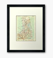 Massachusetts USGS Historical Topo Map MA Orleans 352028 1944 31680 Framed Print