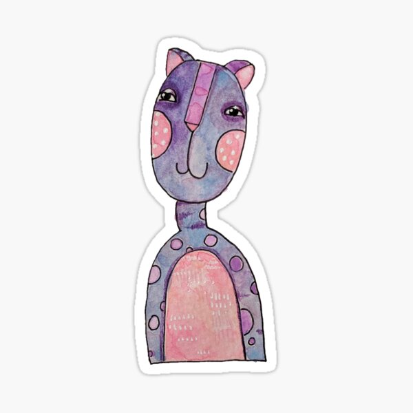 Lavender Cat Sticker