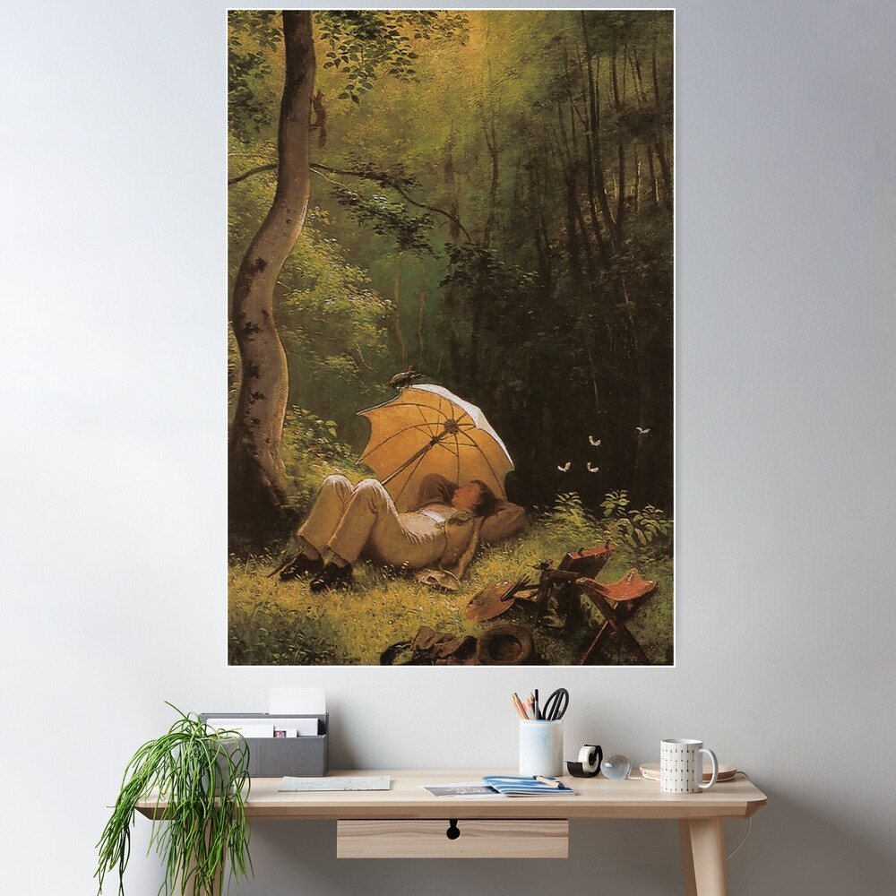 The Artist.. circa 1850..Carl Spitzweg Poster