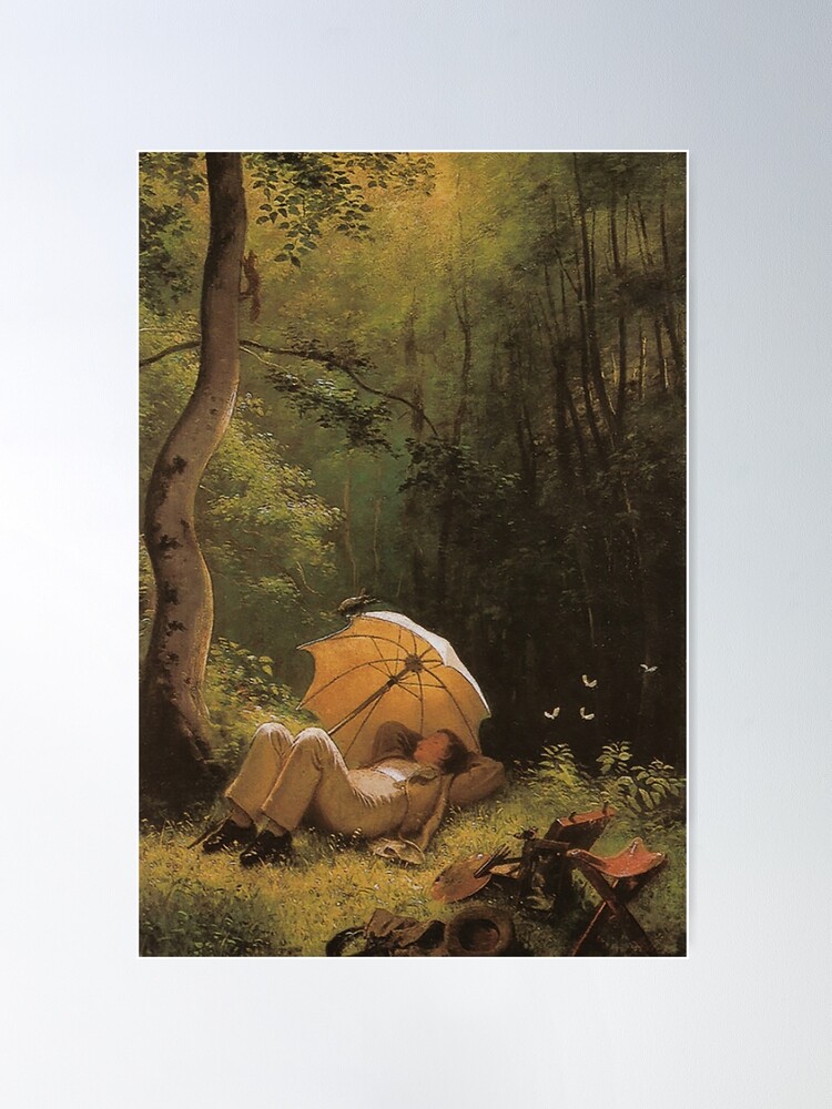 Alternate view of The Artist.. circa 1850..Carl Spitzweg Poster