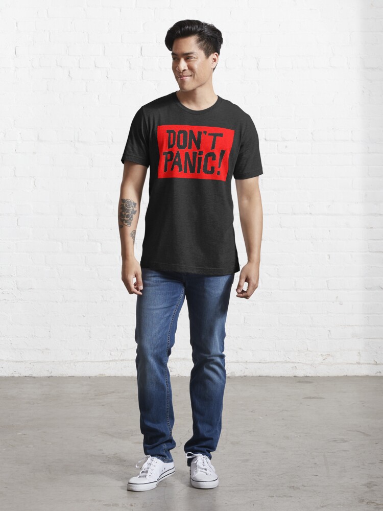 Thumbnail 5 of 7, Essential T-Shirt, NDVH Don't Panic - Red 2 H2G2 designed and sold by nikhorne.