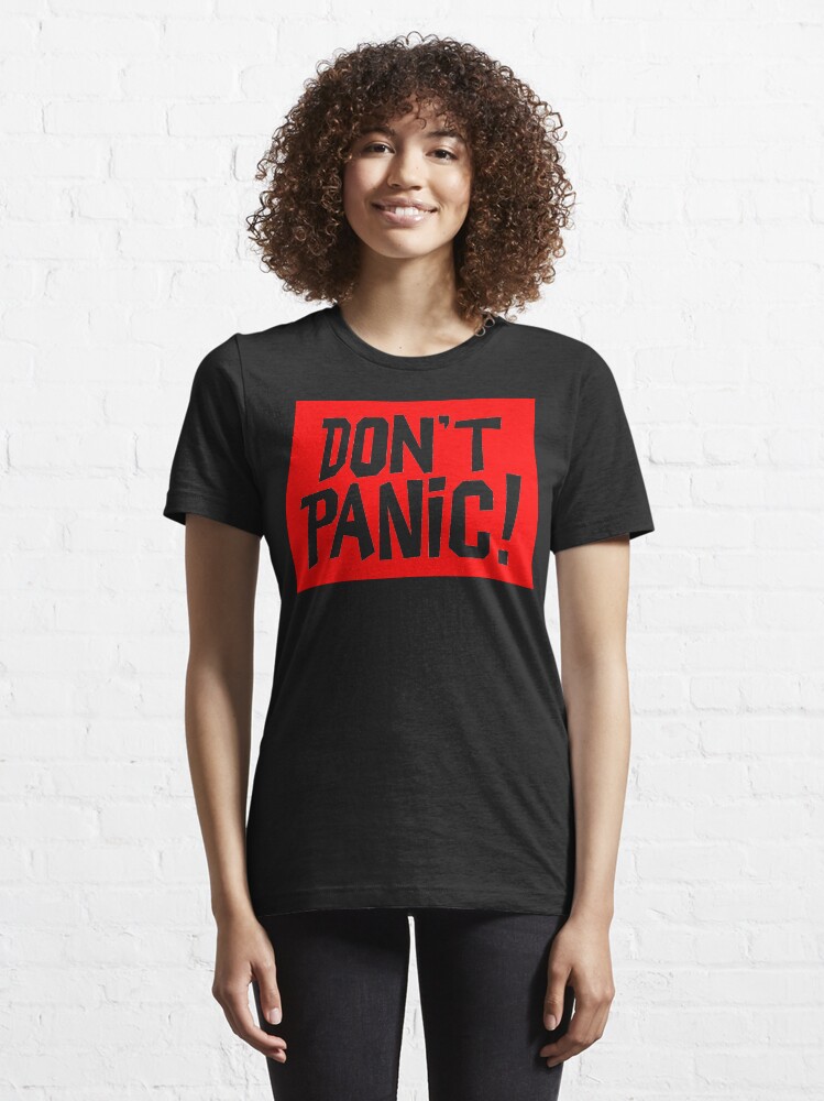 Thumbnail 6 of 7, Essential T-Shirt, NDVH Don't Panic - Red 2 H2G2 designed and sold by nikhorne.