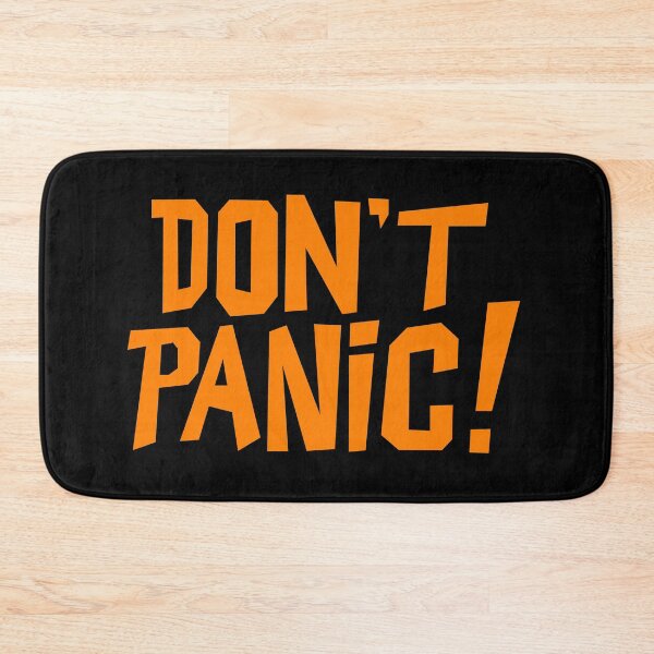Item preview, NDVH Don't Panic - Orange 1 H2G2 designed and sold by Nik’s T-Shirts.