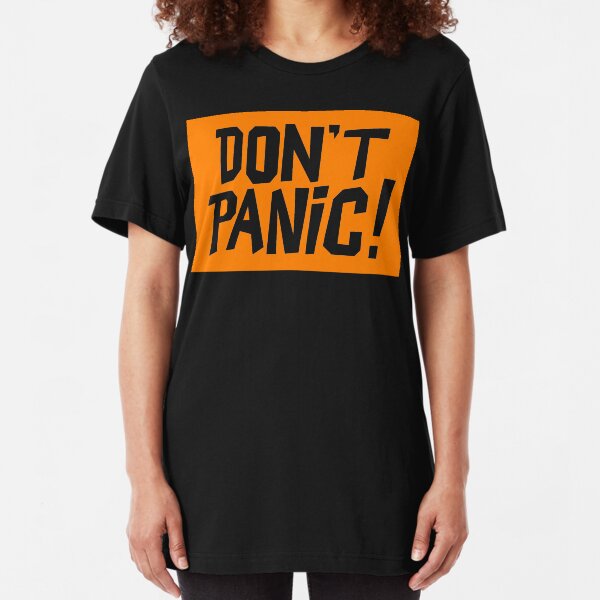 NDVH Don't Panic - Orange 2 H2G2 Slim Fit T-Shirt
