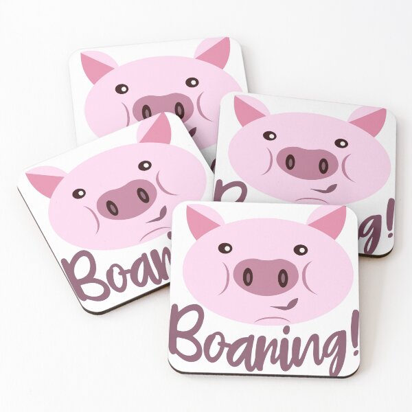 Item preview, Boaring! Funny Pig Pun  designed and sold by MclaughlinGifts.