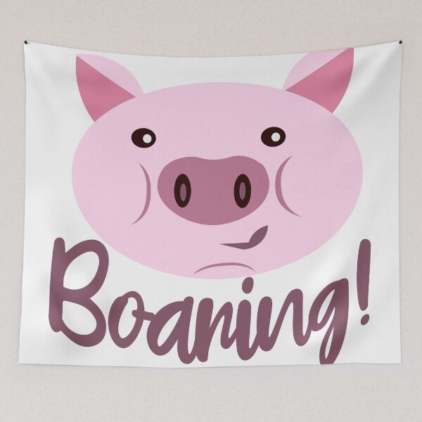 Item preview, Boaring! Funny Pig Pun  designed and sold by MclaughlinGifts.