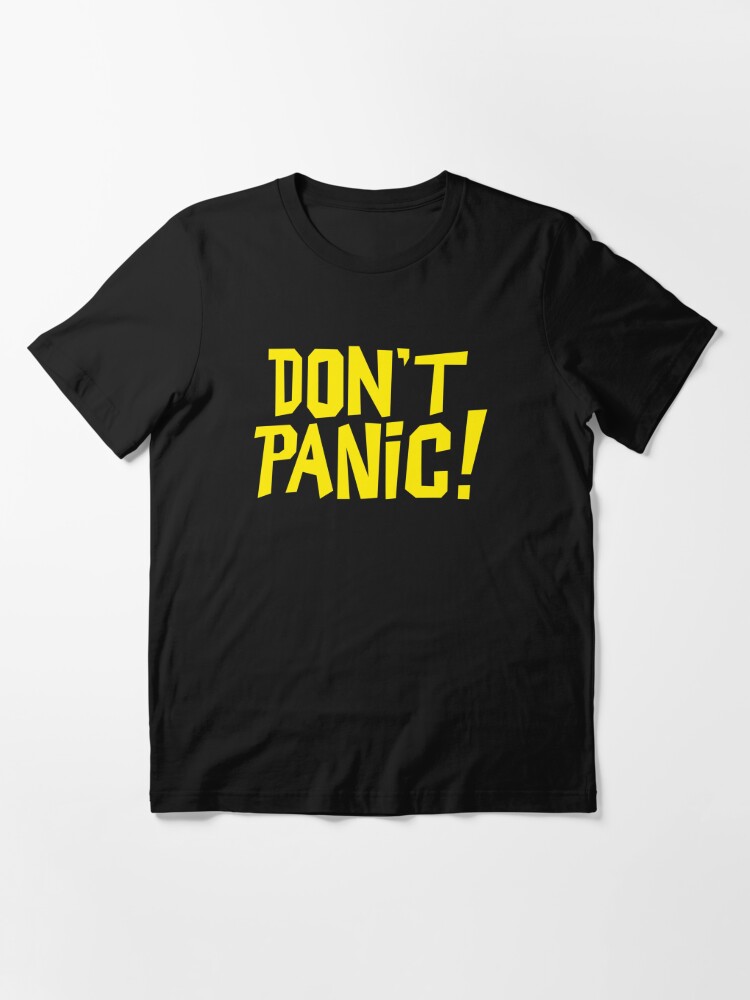 Thumbnail 2 of 7, Essential T-Shirt, NDVH Don't Panic - Yellow 1 H2G2 designed and sold by nikhorne.