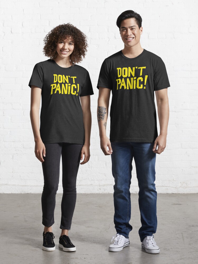 Thumbnail 1 of 7, Essential T-Shirt, NDVH Don't Panic - Yellow 1 H2G2 designed and sold by nikhorne.