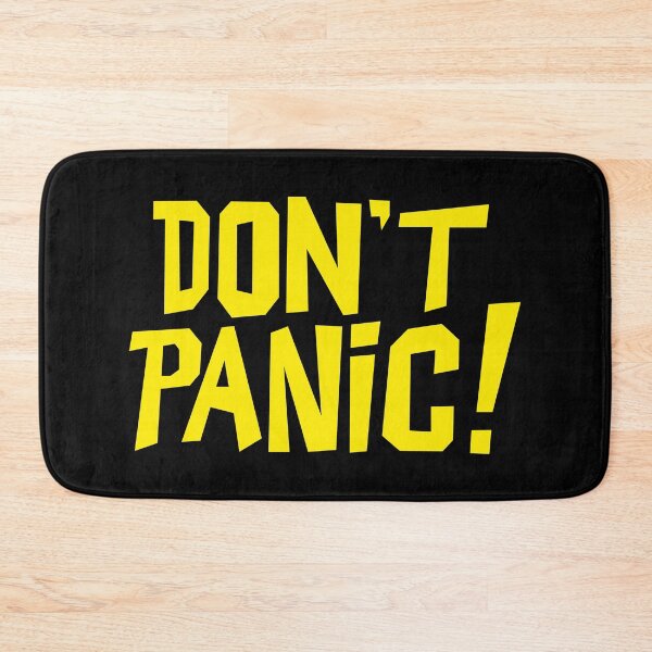 Item preview, NDVH Don't Panic - Yellow 1 H2G2 designed and sold by Nik’s T-Shirts.