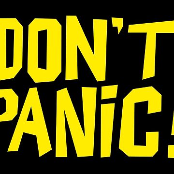 Artwork thumbnail, NDVH Don't Panic - Yellow 1 H2G2 by Nik’s T-Shirts