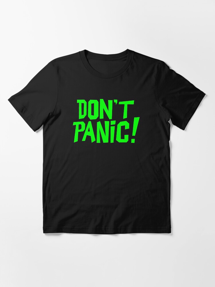 Thumbnail 3 of 7, Essential T-Shirt, NDVH Don't Panic - Green 1 H2G2 designed and sold by nikhorne.