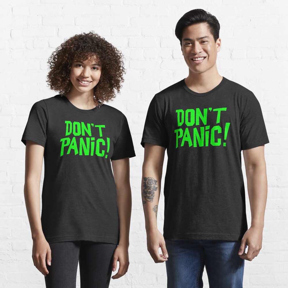 NDVH Don't Panic - Green 1 H2G2 Essential T-Shirt