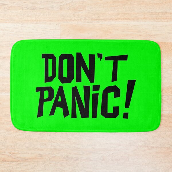 Item preview, NDVH Don't Panic - Green 2 H2G2 designed and sold by Nik’s T-Shirts.