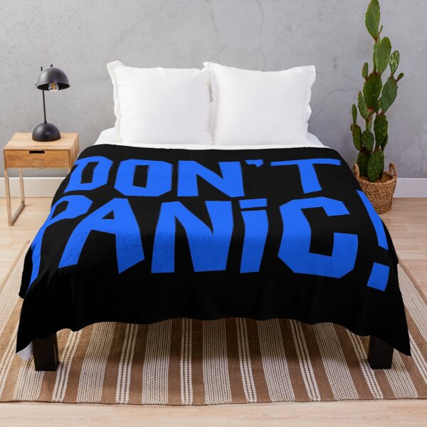 Item preview, NDVH Don't Panic - Blue 1 H2G2 designed and sold by Nik’s T-Shirts.