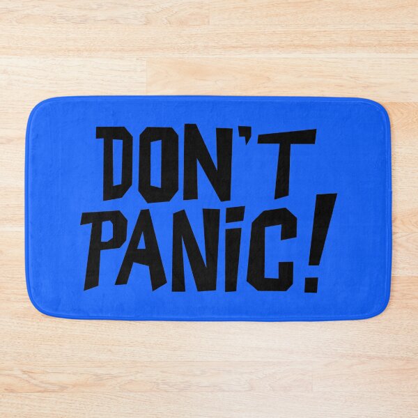 Item preview, NDVH Don't Panic - Blue 2 H2G2 designed and sold by Nik’s T-Shirts.