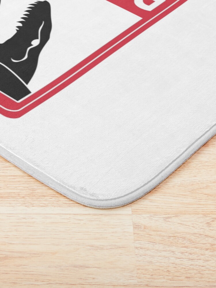 Alternate view of No Diving - Mosasaurus Warning Bath Mat