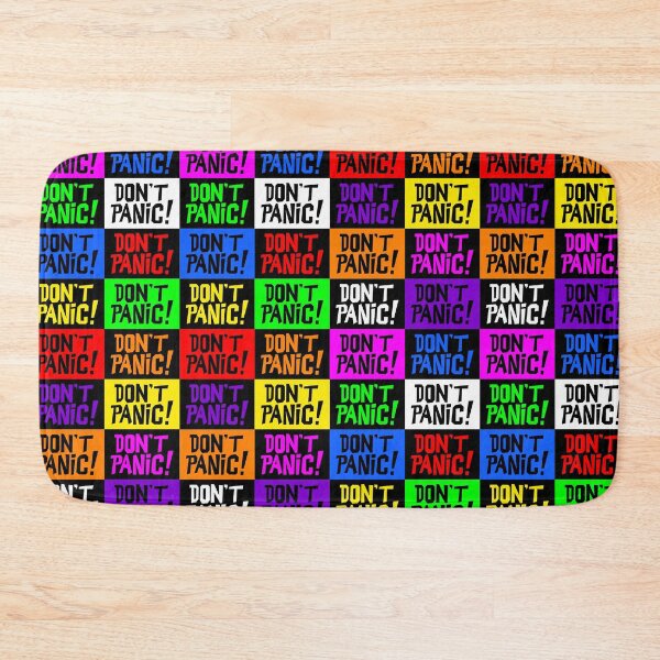 Item preview, NDVH Don't Panic - Multicoloured H2G2 designed and sold by Nik’s T-Shirts.
