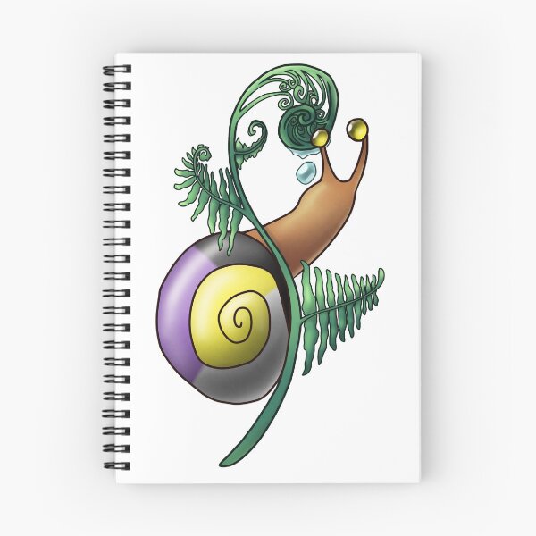 Item preview, Nonbinary Fern Pride Snail designed and sold by PrideSnails.