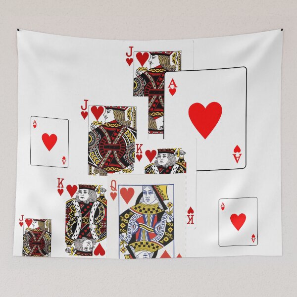 Item preview, ROYAL SUITE RED HEARTS PLAYING CARDS ART, designed and sold by sharlesart.