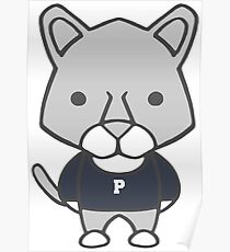 Lion Mascot Chibi Cartoon Poster