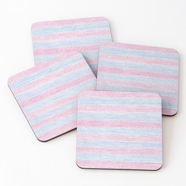 Item preview, Rose Quartz And Serenity Pattern Stripes Dots Hand Drawn Lines designed and sold by theartofvikki.