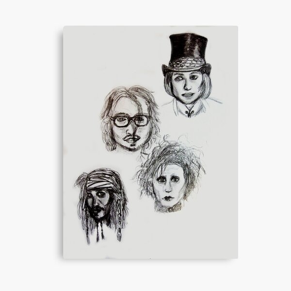 Johnny Depp Willy Wonka Pencil Drawing Art Print, Decoration, Poster,  Drawing Print, Wall Art 