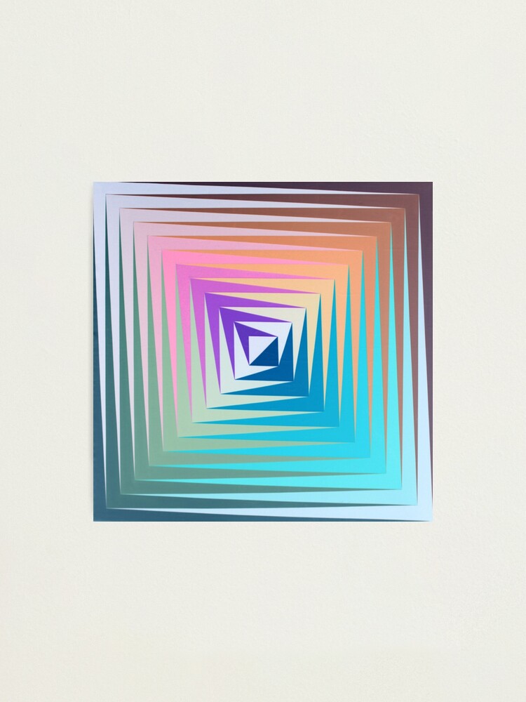 Alternate view of Victor #Vasarely, was a Hungarian-French #artist, who is widely accepted as a #grandfather and leader of the #OpArt movement Photographic Print