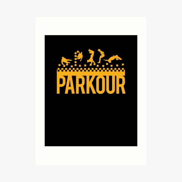 Parkour Art Prints Redbubble - white parkour hoodie gloves roblox