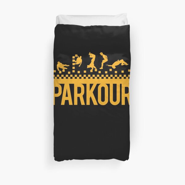 Parkour Duvet Covers Redbubble - white parkour hoodie gloves roblox