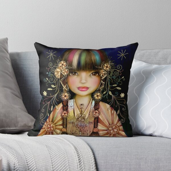 Rainbow Princess Throw Pillow