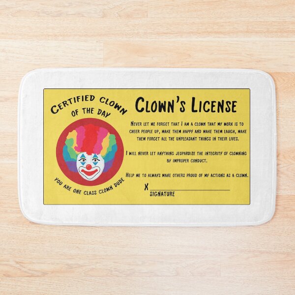 Item preview, Clown Licence designed and sold by EmilyCreations.