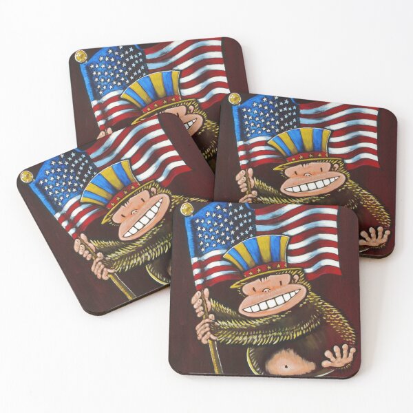 Item preview, Yankee Doodle Ape Waves Flag designed and sold by Walter Moore.