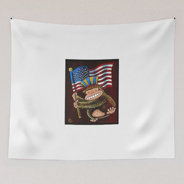 Item preview, Yankee Doodle Ape Waves Flag designed and sold by Walter Moore.