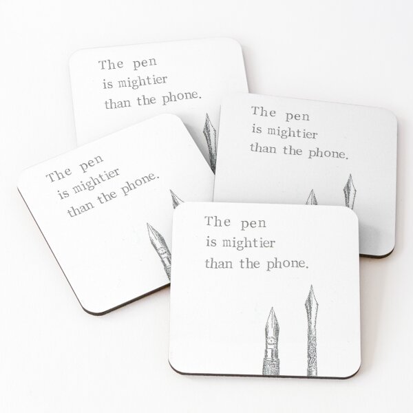 Item preview, The Pen Is Mightier Than The Phone designed and sold by BlueSpecsStudio.
