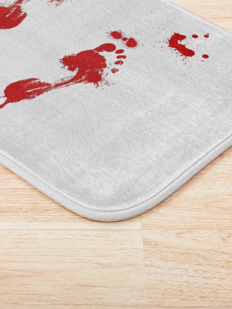 "Bloody Footprints" Bath Mat for Sale by MonicaChristine Redbubble