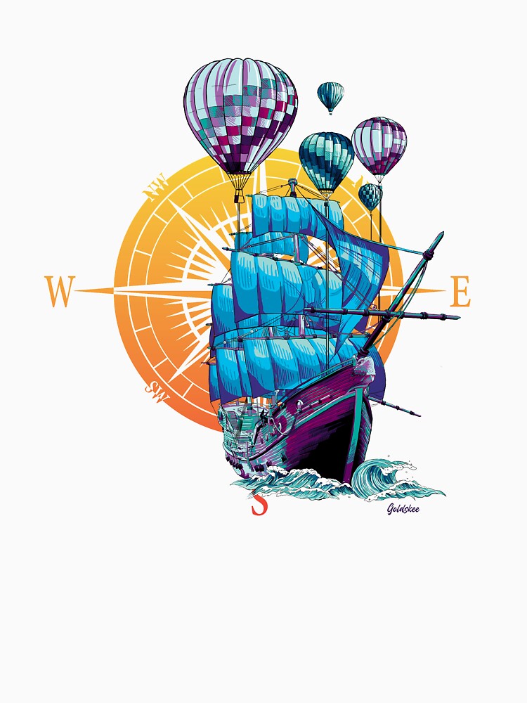 Thumbnail 7 of 7, Classic T-Shirt, Floating Ship designed and sold by Goldskee.