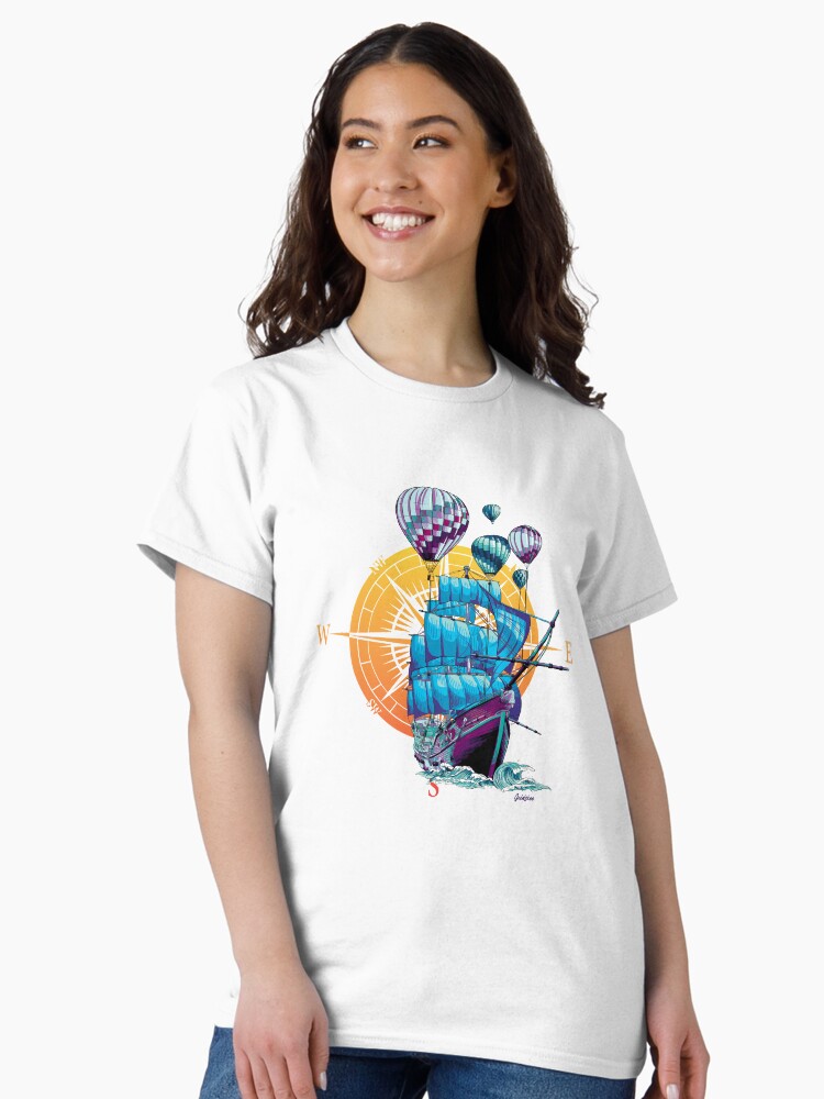 Thumbnail 2 of 7, Classic T-Shirt, Floating Ship designed and sold by Goldskee.