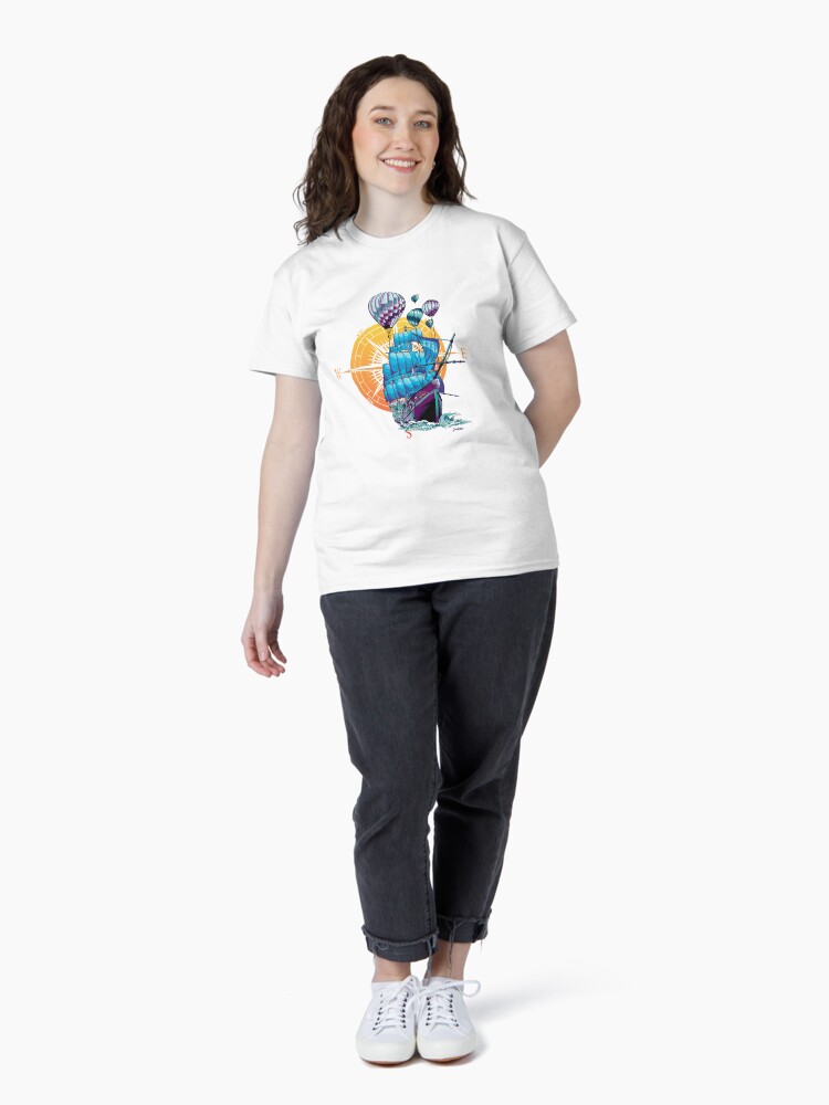Thumbnail 4 of 7, Classic T-Shirt, Floating Ship designed and sold by Goldskee.