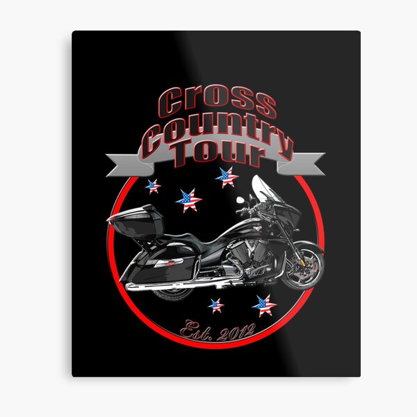 Victory Cross Country Tour U.S.A. Star Motorcycle Metal Print