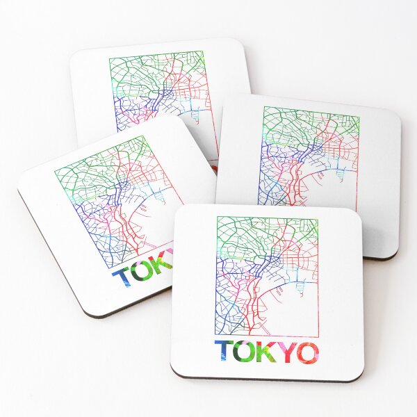 Item preview, Tokyo Watercolor Street Map designed and sold by Irina March.