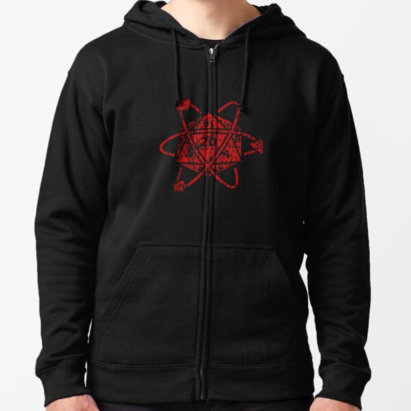 Mazmorras y dragones D20 Sudadera con capucha y cremallera