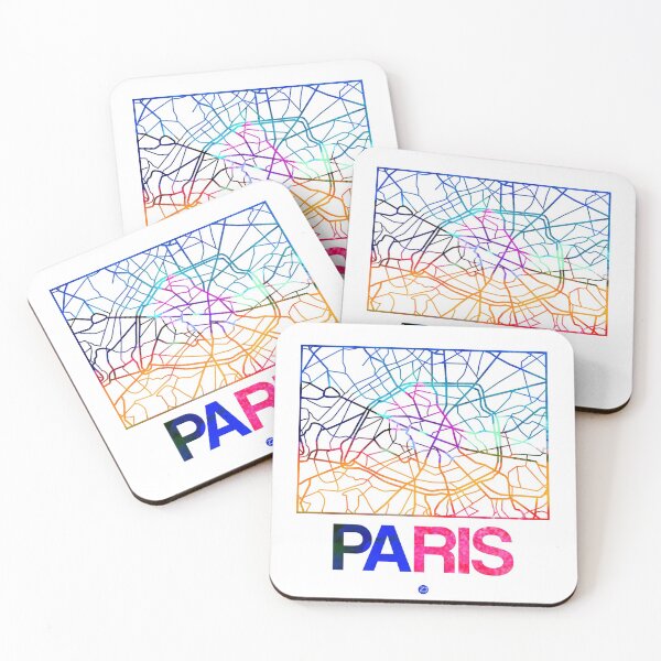 Item preview, Paris Watercolor Street Map designed and sold by Irina March.