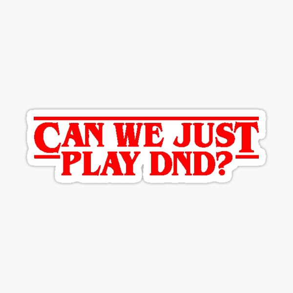 Dungeons and Dragons Stranger Things Sticker